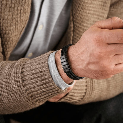 BRACELETE DE COURO NOMES™ PERSONALIZADO - Presente para o papai