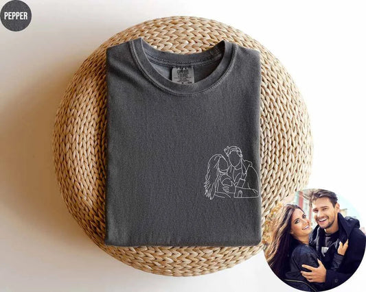 Camisa Personalizada com o Desenho da Foto do Casal