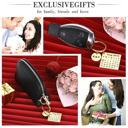 Chaveiro Calendário DATA/MÊS/ANO + ESCRITA (até 10 letras)