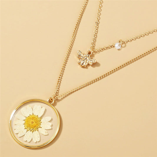 Colar Abelha com Flor